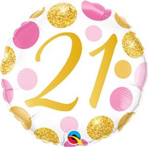 21 Pink and Gold Dots