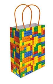 Bricks Paper Bag W/Handles 16x22x9cm