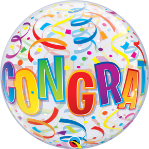 Congratulations Around Bubble Balloon