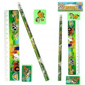 Farm Animal 4 pce Stationery Set 17cm