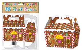Gingerbread House 10 Pce Treat Boxes