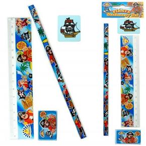 Pirate 4 pce Stationery Set 17cm