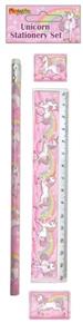 Unicorn 4 pce Stationery Set 17cm