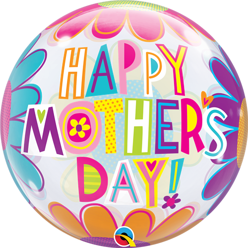 Mother's Day Big Flowers Bubble Balloon